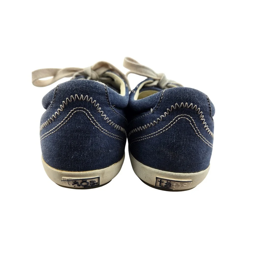 Taos‎ Star Blue Wash Canvas Sneakers Womens 8.5 Lace-Up Comfort Shoes Denim